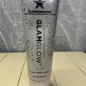 Glam Glow Supersmooth Acne Clearing 5- Minute Mask to Scrub - NWOB
